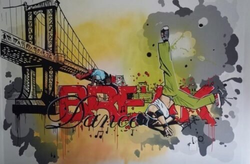 CHAMBRE D’ENFANT 1 - Décor réalisé dans des chambres d’enfants. Peinture sans solvant.