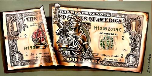 FATALITE, 2024 – Huile sur toile – 60x120 cm.