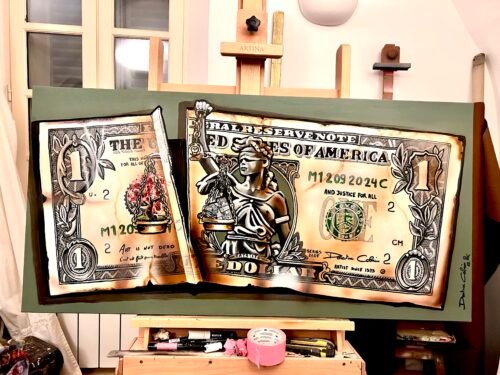 FATALITE, 2024 – Huile sur toile – 60x120 cm