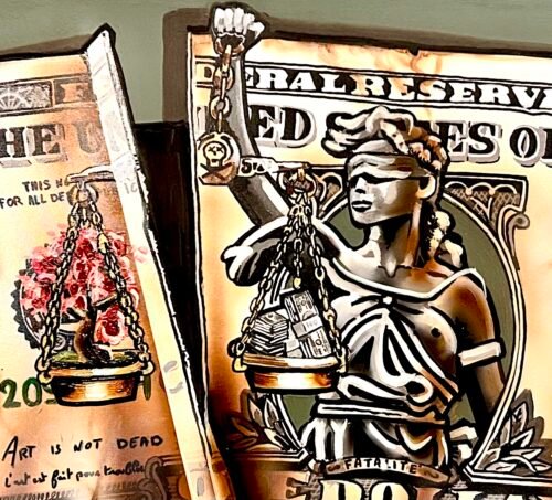 FATALITE, 2024 – Huile sur toile – 60x120 cm