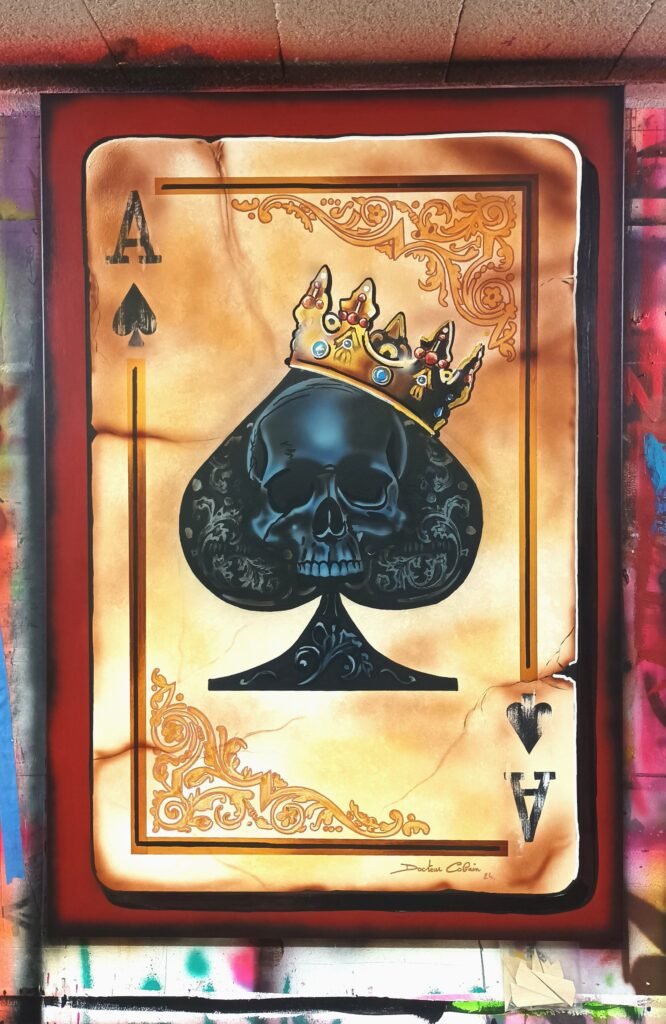 LA CARTE DE LA MORT, 2024 – Huile sur toile – 130 x 89 cm